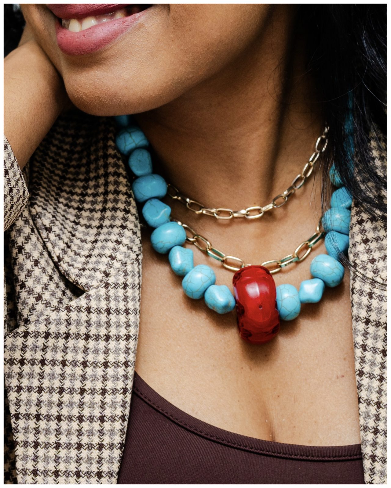 Collar MAMYNGA de turquesas y coral