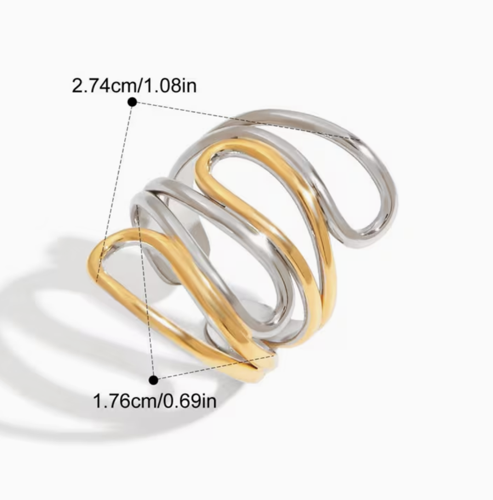 Anillo espiral - metales mezclados