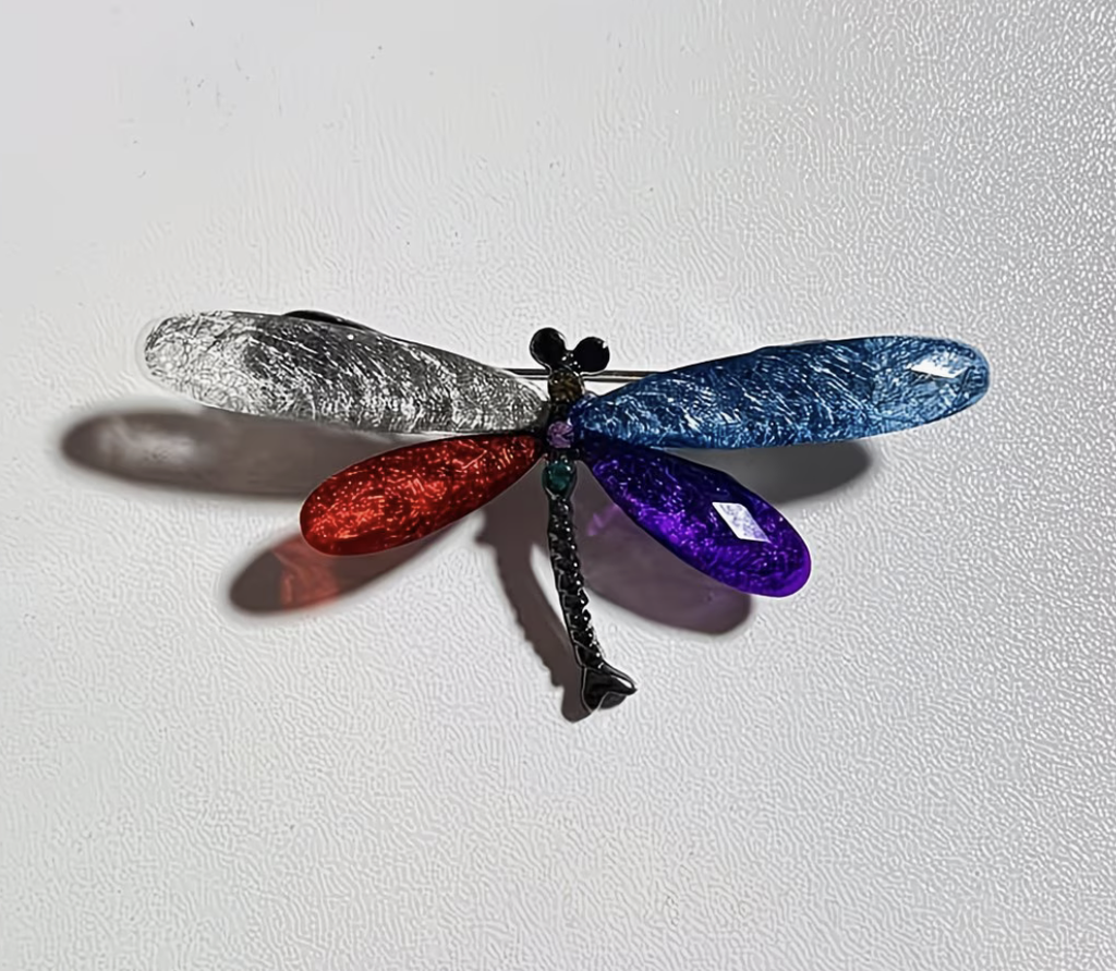 Broche Libélula - Acrílico multicolor
