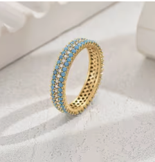 Anillo Turquesa Azul (6)