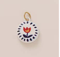 [MAM-CHA-004-PI1] Charm Flor Roja Círculo