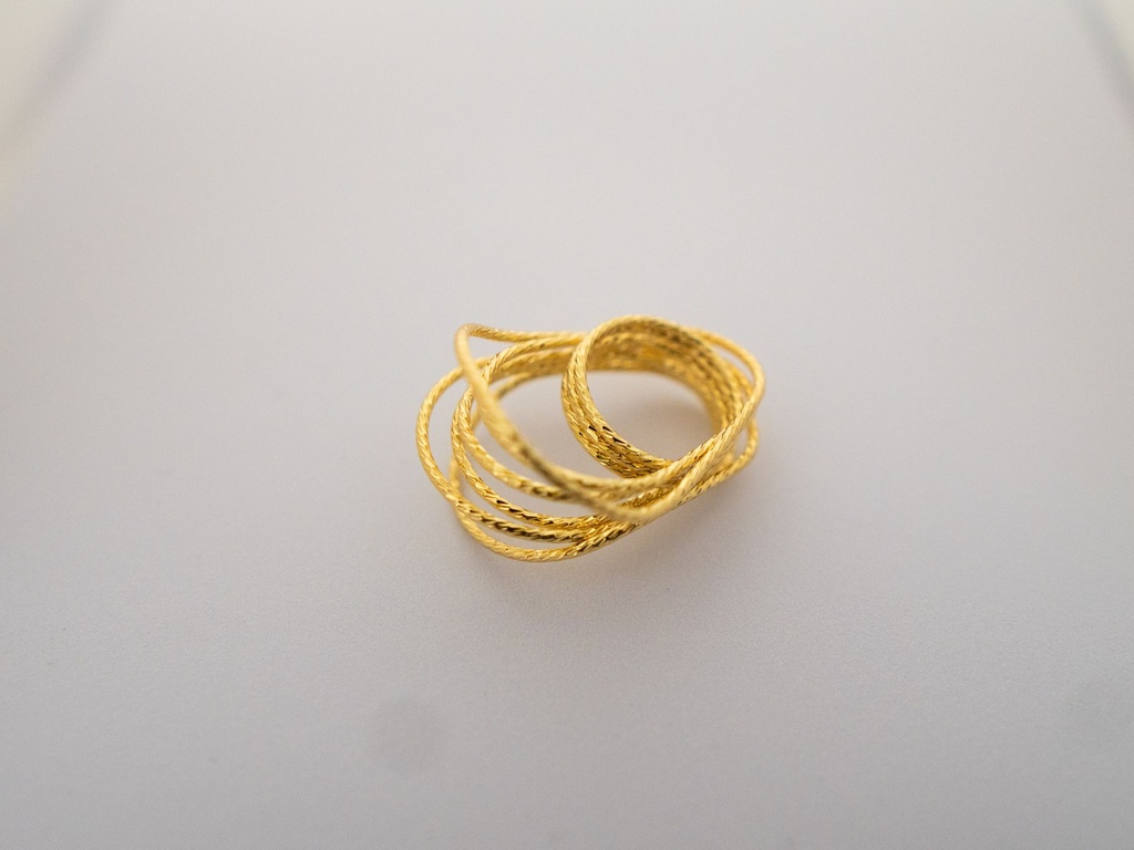 [MAM-ANI-0024-PI2] Anillo Enredo Dorado Stainless Steel - PL2