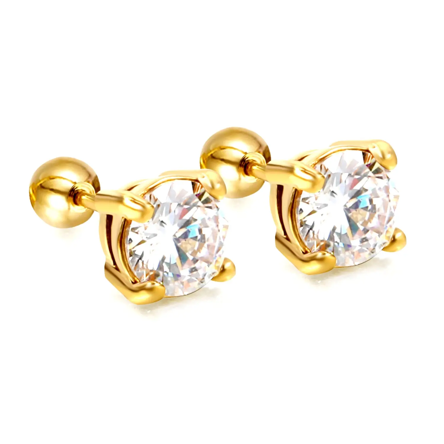 [JW-003] Aretes Screwback Diamond 6.9