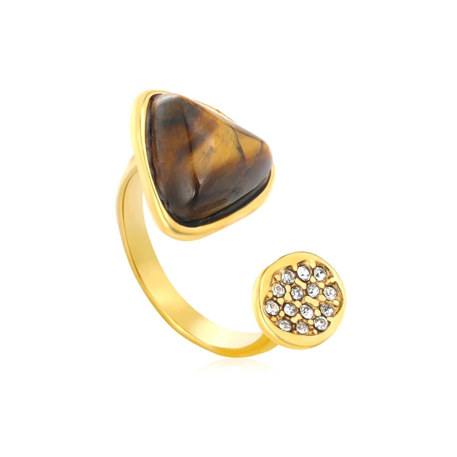 [JW-011] Anillo Triangle Tiger Eye #7