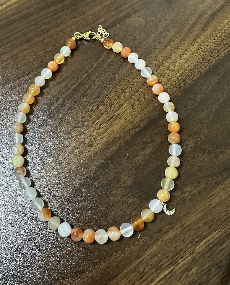 Collar Agata Pastel Anaranjado