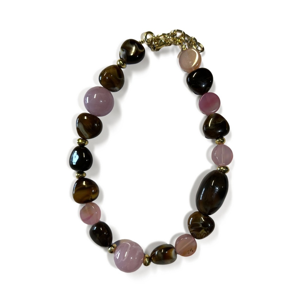 [MAM-NM-07] Collar Canela y Rosa