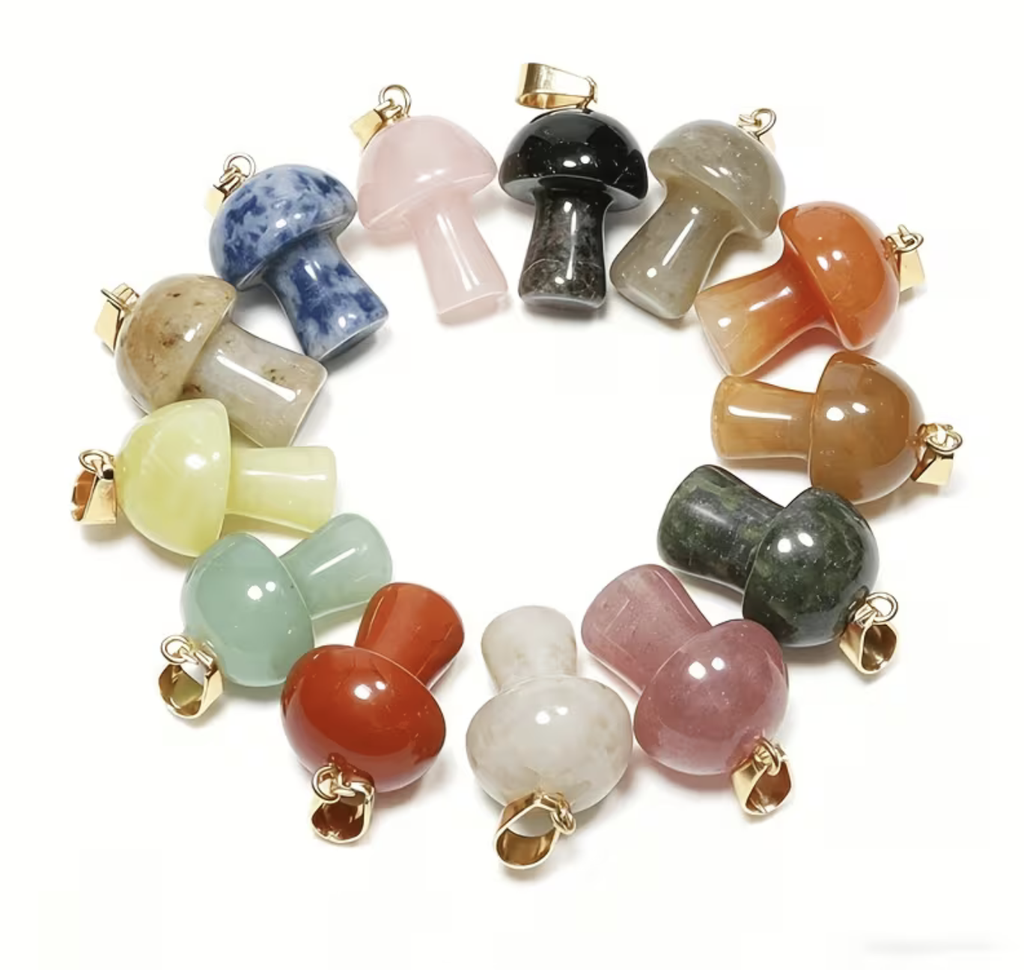 Charm Hongo resina - holder dorado stainless steel