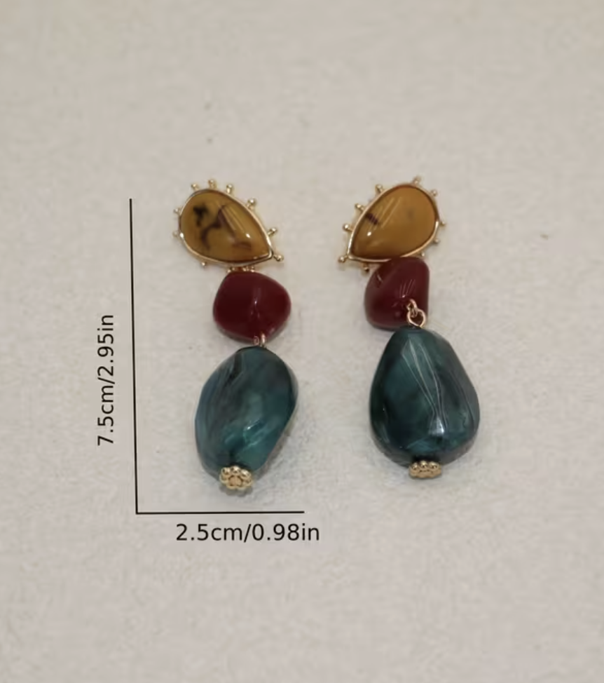 Aretes multicolor verano